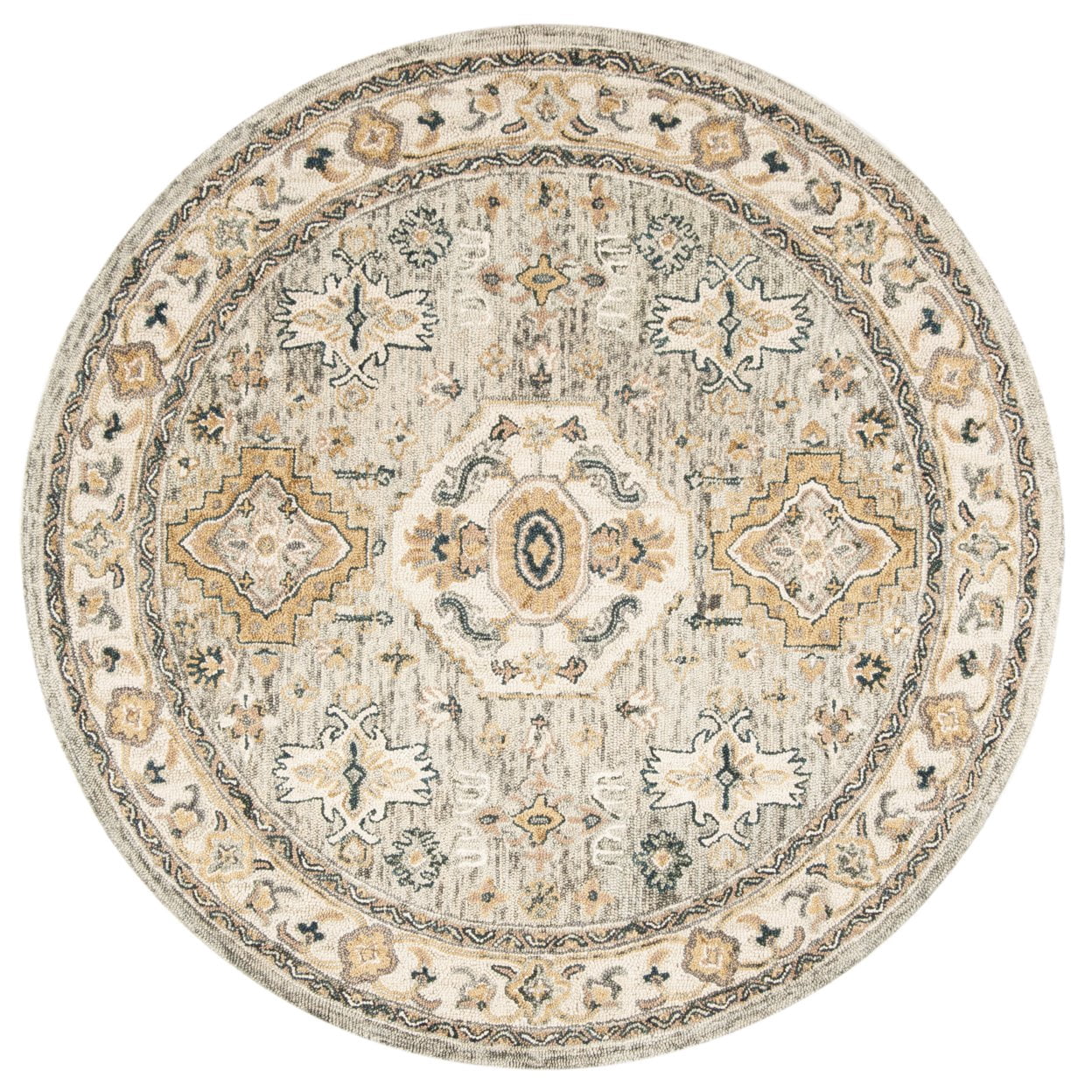 SAFAVIEH Aspen Stafford Oriental Wool Area Rug, Moss/Ivory, 2' x 3'