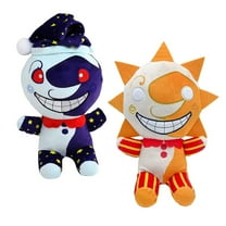 Set 2 Sundrop and Moondrop - 8" Five Nights at Freddy's FNAF Blue Orange Plush Toy Stuffed Doll