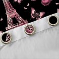 thumbnail image 4 of jejeloiu Cartoon Butterflies Curtains Pack of 2 (42x84 Each),Paris Eiffel Tower Curtains Blackout,Pink Black Bedroom Curtains For Girls Kids,Luxury Bedroom Decor, 4 of 6