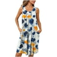 thumbnail image 2 of Jamicy Gowns for Women Sleepwear Valentine's Day Gifts for Wives Women Print with Pockets Sleep Shirts Women's Summer Dresses 2025 Sleeveless Floral Print Tank Loose Sleepwear, 2 of 5