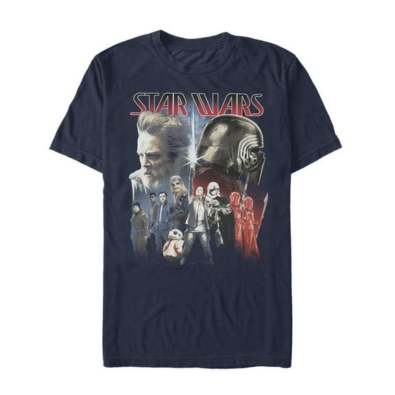 Men's Star Wars The Last Jedi Balance Graphic Tee Navy Blue 3X Large