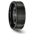 thumbnail image 6 of Black Ceramic Ridged Edge 8mm Brushed and Polished Band, 6 of 8