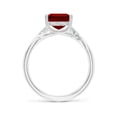 thumbnail image 2 of ANGARA Lab Grown 4 Ct Nature-Inspired Ruby Hidden Halo Engagement Ring for Women in 14K White Gold (Size-10x8mm) | July Birthstone, Anniversary, Jewelry Gift for Women | Lab-Grown Ruby Ring, 2 of 8