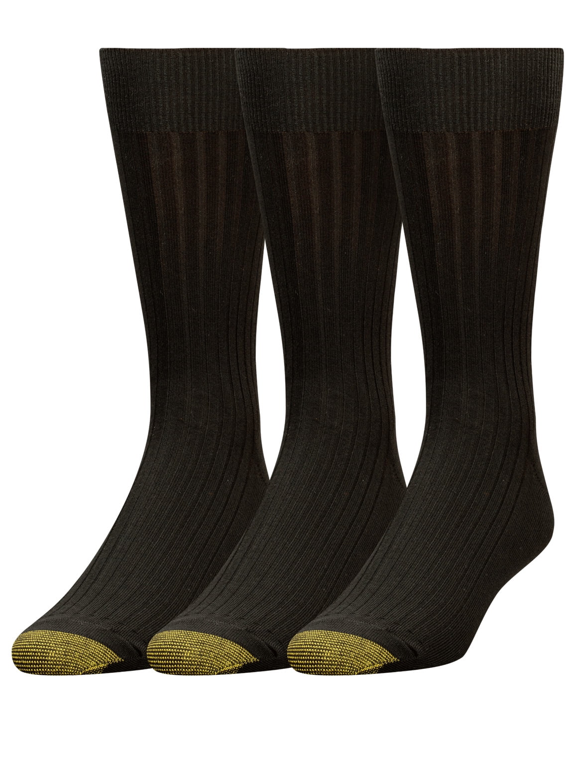 GOLDTOE Gold Toe Men's Canterbury Ribbed Crew Socks, 3 Pack Walmart