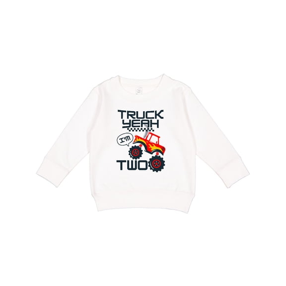 Inktastic Truck Yeah I'm Two Toddler Sweatshirt