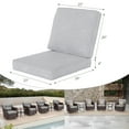 thumbnail image 2 of Yeahumalia Outdoor Patio Chair Deep Seat Cushions 23'' x 24'' with Removable Cover, Water and Fade Resistant, Light Grey, 2 of 7