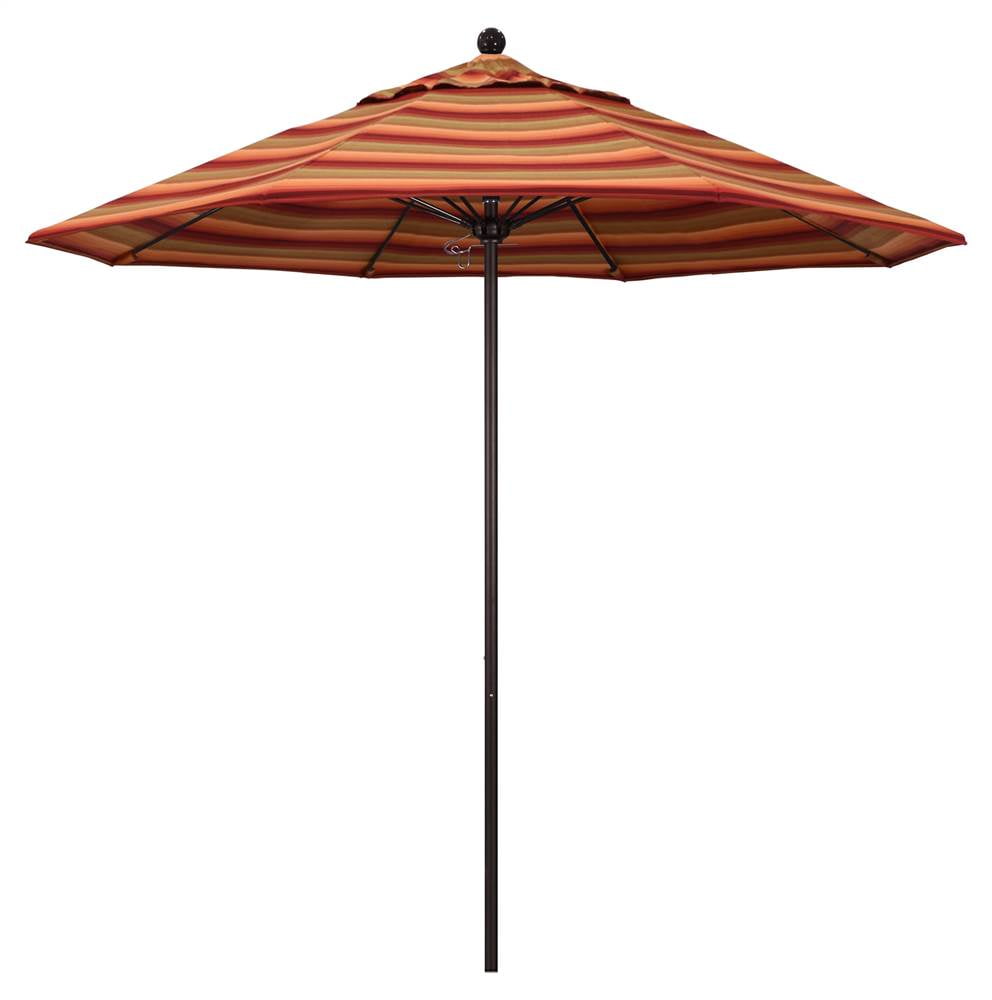9 ft. Patio Umbrella in Sunbrella 2A Astoria Sunset Fabric