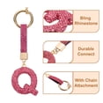 thumbnail image 4 of Uxcell Alphabet Q Letter Charm Rhinestone Alphabet Charm for Jewelry Making, Rose Red, 4 of 6