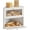 White, variant on Corner Bread Box for Kitchen Countertop, Double Layer Bamboo Bread Storage Container with Wavy Windows, Farmhouse Large Bread Bin, Wooden Breadbox Holder for Homemade Bread (White)