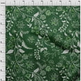 thumbnail image 4 of oneOone Cotton Flex Dark Green Fabric Jacobean Floral Quilting Supplies Print Sewing Fabric By The Yard 40 Inch Wide, 4 of 4