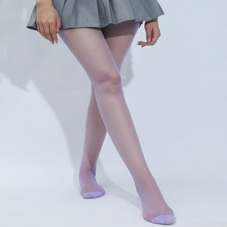 LOVEVER 1pc Super Thin Colorful Sheer Stockings Sexy Lingerie Pantyhose Anti-Hook Ultra-Transparent Candy-Colored Tights