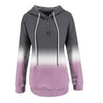 thumbnail image 3 of Hoodies for Women Fleece Hooded Sweatshirt Long Sleeve Drawstring Hoody Top with Pockets Plain Soft Stretchable Comfortable Sports Hoodie Fall Coat Casual Loose Fit Hoody Jacket, 3 of 4