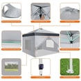 thumbnail image 3 of SANOPY 10' x 10' Pop Up Canopy Tent, 1-Push Center Lock, Air Vent, 6 Removable Sidewalls, Easy Up Instant Shelter for Outdoor Events, Parties, Weddings，White, 3 of 8