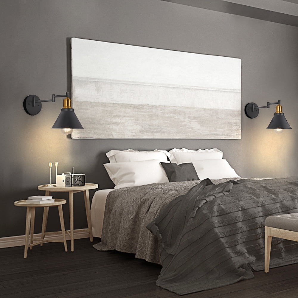 Oumilen Energy Efficient Indoor 2-Light Brass Wall Sconce (2 Count)