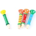 thumbnail image 4 of Multi-color Wooden Small Trumpet Kids Baby Musical Instrument Learning Toy Gift, 4 of 6