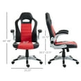 thumbnail image 3 of HOMCOM Chaise de Jeu de Course en Cuir PU Chaise d'Ordinateur avec Accoudoirs Relevables, 3 of 10