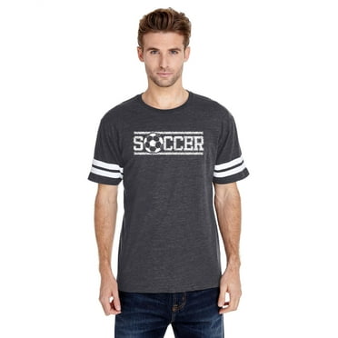 Mens Football Fine Jersey T-shirts - Soccer With Ball