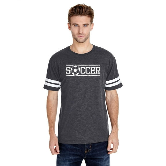 Mens Football Fine Jersey T-shirts - Soccer With Ball