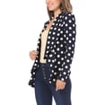 thumbnail image 2 of Women's Polka Dot Open Front Office Style Long Sleeves Blazer Jacket, 2 of 5