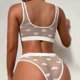 thumbnail image 4 of Gibobby Lencería sexy para mujer Conjuntos de Lencería Sexy para Mujer Brasier de Encaje Flores Sujetador Abierto Tanga G-String Thong Ropa Interior Pijama(Blanco, CH), 4 of 5