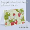 thumbnail image 4 of 2 Gang Switch Covers Bees Strawberry Daisy Leaves Light Wall Plate Home Faceplate Switch Plates 4.56”x4.48”, 4 of 8