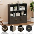 thumbnail image 3 of Kids Bookshelf and Toy Storage Organizer with 3 Cabinet and 5 Open Cubbies，Kids Toys Storage Organizer Shelf with Corner Guard，Multifunctional Floor Chest for Playroom and Kid's Room（Black）, 3 of 7
