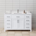 thumbnail image 2 of Wyndham Collection Beckett 54" Wood Single Bathroom Vanity in Nickel/White, 2 of 6