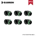 thumbnail image 3 of 4/6pcs G1/4 90 Degree Fittings Elbow , Water Cooling Adaptor, Watercooling Build Fittings Black White Silver TDWT90-B01 6pcs silver 90 Degree Fittings, 3 of 5