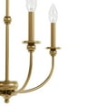 thumbnail image 4 of Hunter - Southcrest 4-light Luxe Gold, Medium Size Chandelier, Dimmable, Casual Style, Candle Shaped, for Bedrooms, Dining, Living Rooms - 48067, 4 of 7