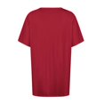 thumbnail image 5 of Tshirt Women Women's Fashionable Casual Solid Color Short Sleeved Round Neck T-shirt Top, 5 of 6