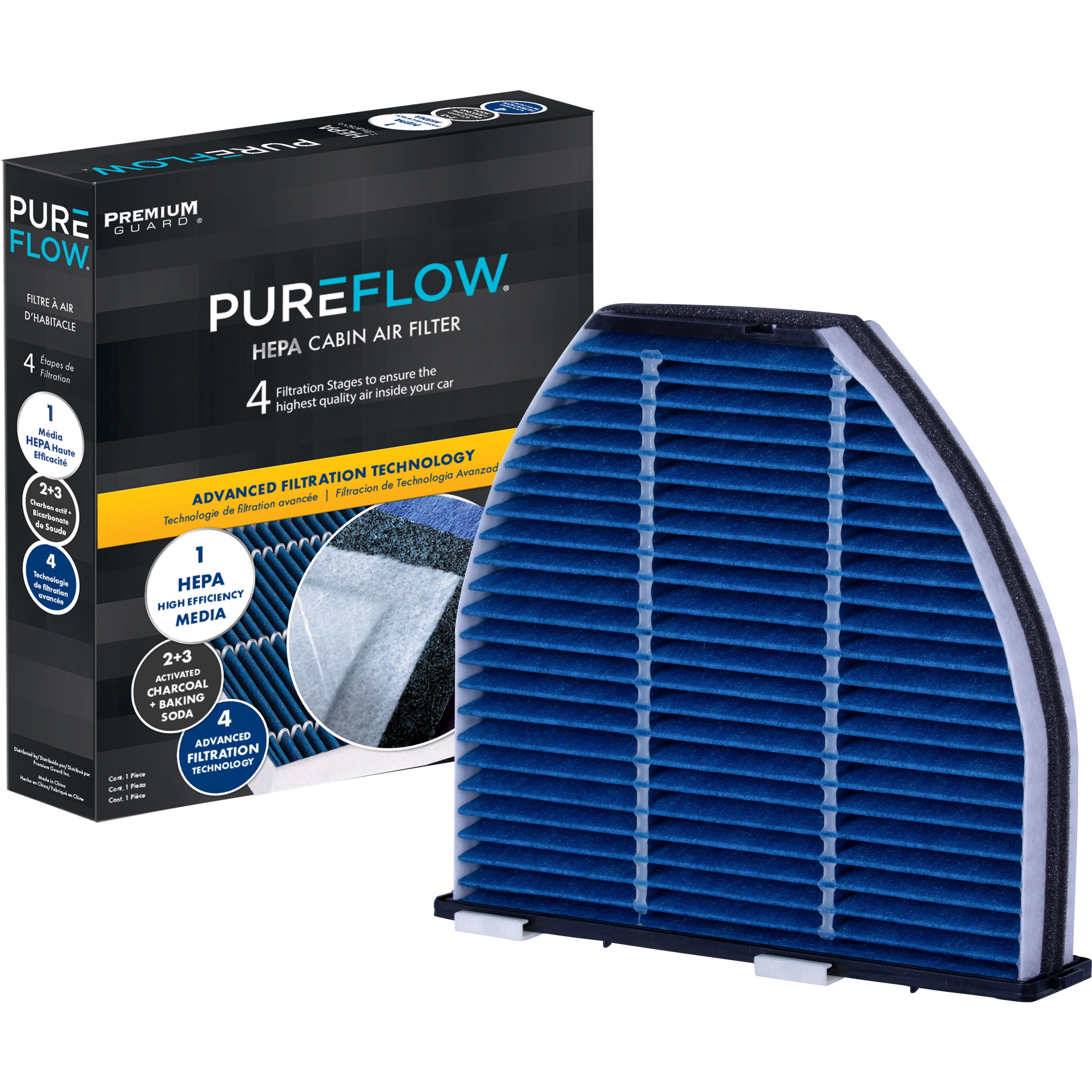 PUREFLOW PC5844HX HEPA Cabin Air Filter | Fits 2010-2016 Mercedes-Benz E350 3.5L, E500 5.5L; 2008-2012 C300 3.0L; 2010-2015 GLK350 3.5L; 2010-2014 C300 3.5L, C200 1.8L