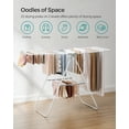 thumbnail image 5 of SONGMICS Foldable Clothes Drying Rack with Sock Clips Laundry Drying Rack with Height-Adjustable Gullwings White and Gray, 5 of 7