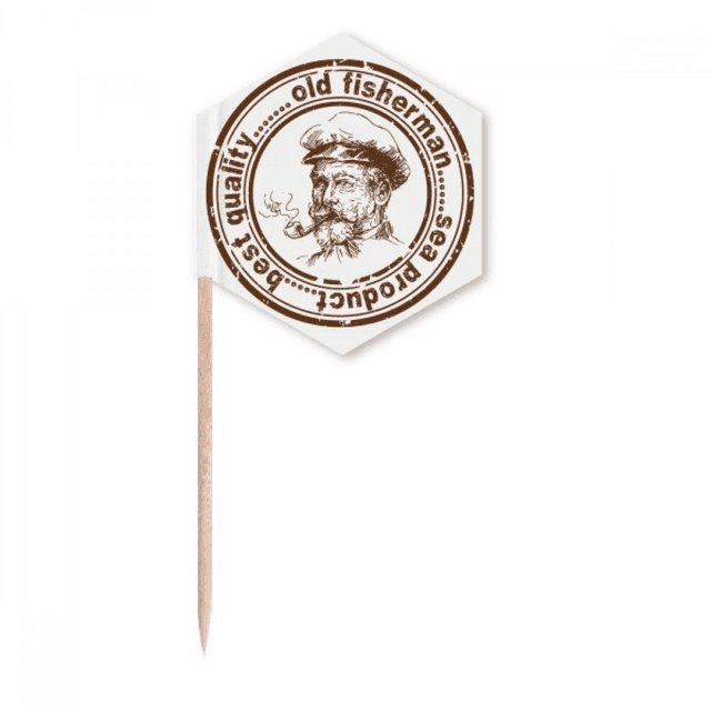 Old Fisherman Captain Classic Country City Toothpick Flags Cupcake Picks Party Celebration