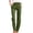 Army Green, variant on AzureSilk Womens Linen Pants Casual Drawstring Elastic Summer Straight Leg Pants Beach Lounge Trousers with Pockets, Size S-2XL