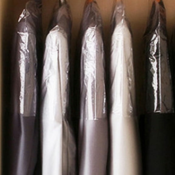 HEMOTON Transparent Clothes Shoulder Covers Breathable Garment Dust Covers Protectors for Suit Coats Jackets Dress (No Clothes Hanger)