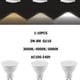 thumbnail image 2 of Foco LED de 3W, 5W, 6W, 7W, 8W, 1-10 piezas, GU10, AC110V, AC220V, sin parpadeo, 3000, 4000, 6000K, en línea con certificación CE de la UE, 2 of 4
