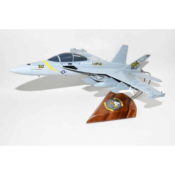 VAQ-138 Yellowjackets 2020 EA-18G Growler Model, Navy, 1/40th (18") Scale, Mahogany