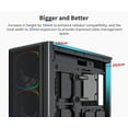 thumbnail image 3 of Montech Sky Two GX, E-ATX Mid Tower Case, High Airflow Performance, 3X 140mm PWM ARGB Fans Pre-Installed, Tempered Glass Side Panel, Metal Mesh Front, Type C, Support 4090 GPUs - Black, 3 of 5