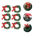 thumbnail image 3 of STOBOK 6-Pack Christmas Decorative Green Wreaths Floral Hanging Ornaments for Holiday Home Decor, 3 of 6