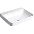 thumbnail image 6 of Kohler  Vox Rectangle Vessel Bathroom Sink with Single Faucet Hole - Biscuit, 6 of 7
