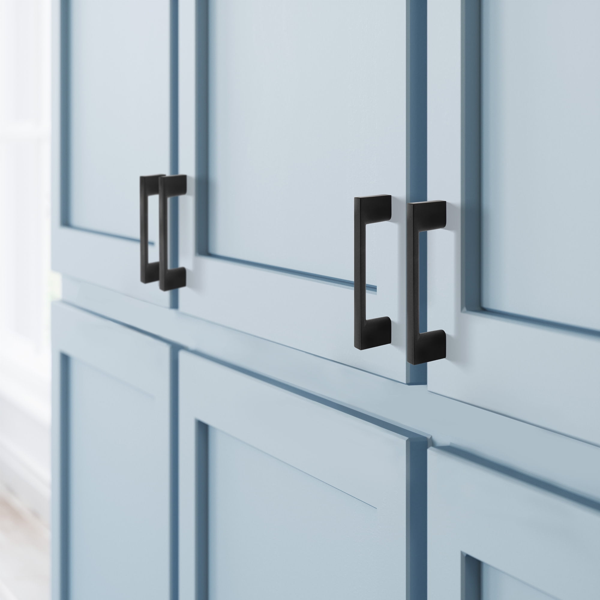 Design House 3" Center to Center 10-Pack Caster Drawer Pulls, Matte Black