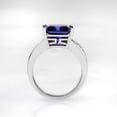 thumbnail image 2 of Sterling Silver Wedding Ring 2 Carat Cushion Cut Ring Blue Engagement Ring Brilliant Moissanite Diamond Ring, 2 of 6