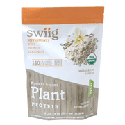 swiig Organic Ancient Grains Protein Powder, Vanilla, 20g Protein, 2.48lb