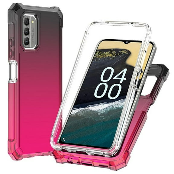 Military Grade Rugged Hybrid Case for Nokia G400 5G - Gradient Black Pink