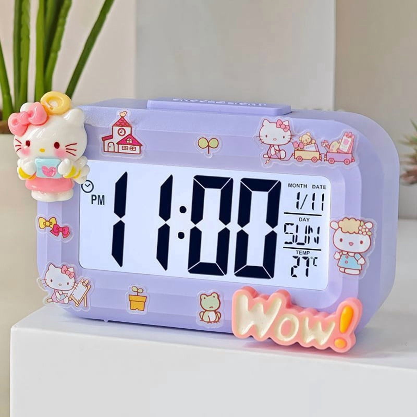 Kawaii Alarm Clock Cute Desk Clock School Digtal Alarm Clock Birthday Gifts LED Desktop Clock Accessiories