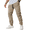 Camel, variant on Mens Black Casual Joggers Pants Chino Tapered Sweatpants Stretch Twill Jogging Pants