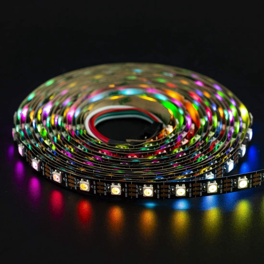 LED Lighting BTF-LIGHTING RGBW RGB+Cool White SK6812 Individually  Addressable 16.4ft 60LEDs/Pixels/m Flexible 4 Colors in 1 LED Dream Color  LED Strip IP30 Non-Waterproof DC5V Black PCB Similar WS2812B Musical  Instruments, Stage &