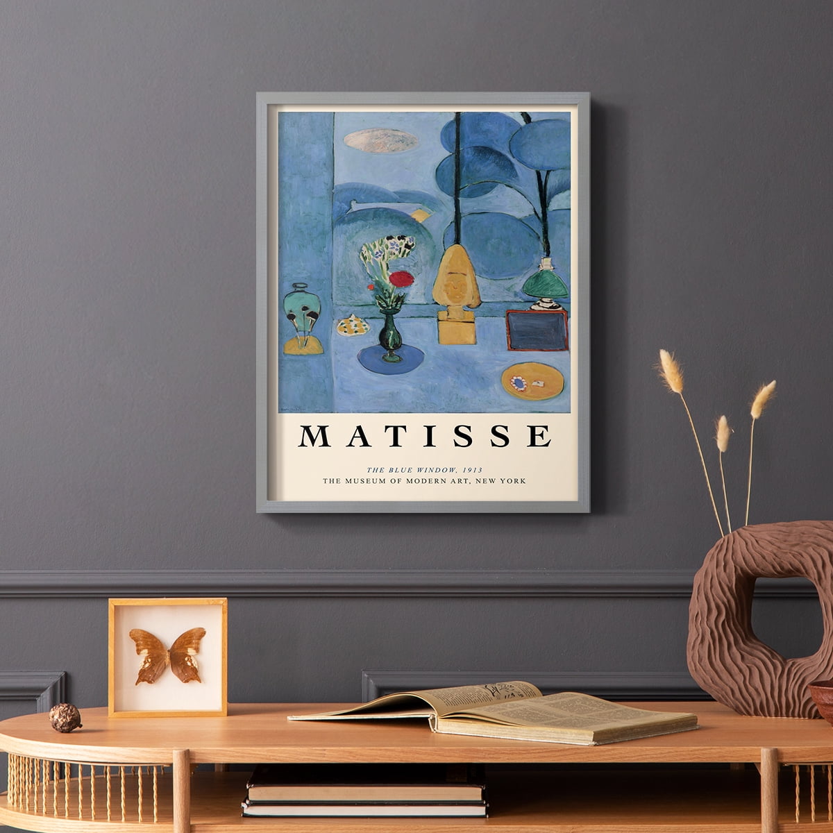 Matisse CC Framed Print in Gray Solid Wood 8 x 10 Framed Print