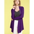 thumbnail image 3 of Made by Johnny Women's Draped Open Front Cardigan S DARK_PURPLE, 3 of 6