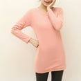 thumbnail image 5 of Fashion Women Autumn Winter Long Sleeve O Neck Fleece Lining Thermal Warm Blouse, 5 of 8